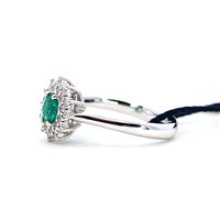 Anneau Recarlo Femme Camelia in Or blanc Smeraldo 0.3 Ct R77CC001/SM-13-2 - R77CC001/SM-13-2